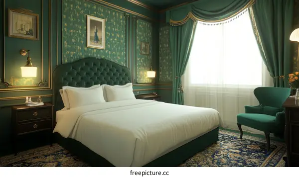 Elegant Green Bedroom Interior Design