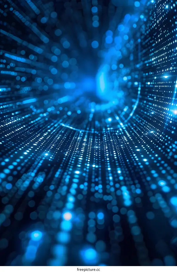 Blue technology tunnel