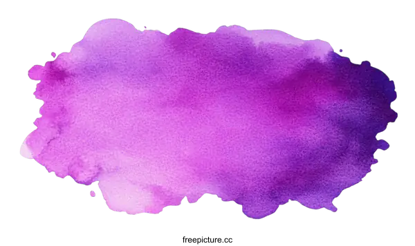[Transparent Background PNG]Abstract Purple Watercolor Blot