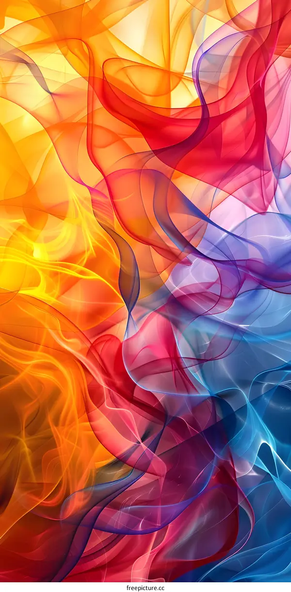 Abstract Colorful Flowing Lines Background