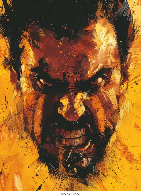 close up of wolverine face