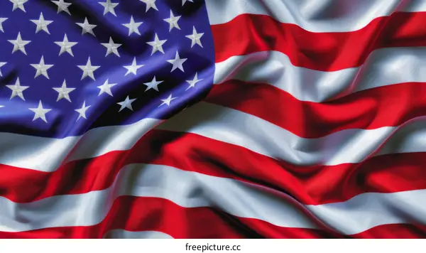 Close up of the American flag