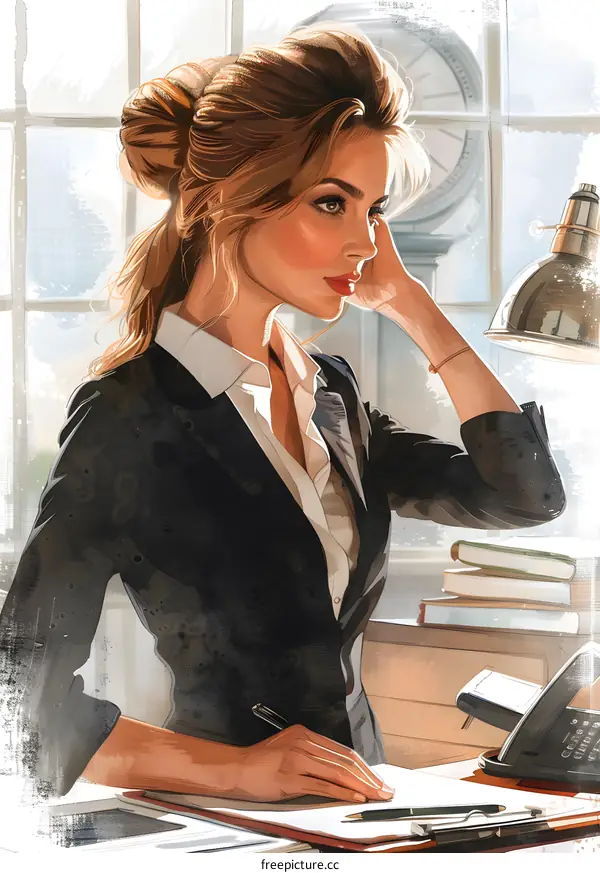 business woman talking on the phone