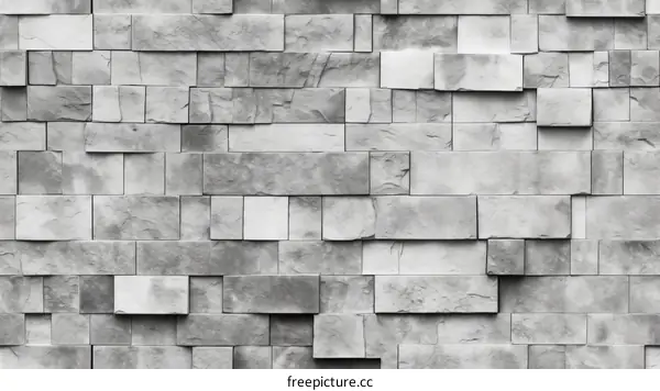 Gray and white brick wall texture background