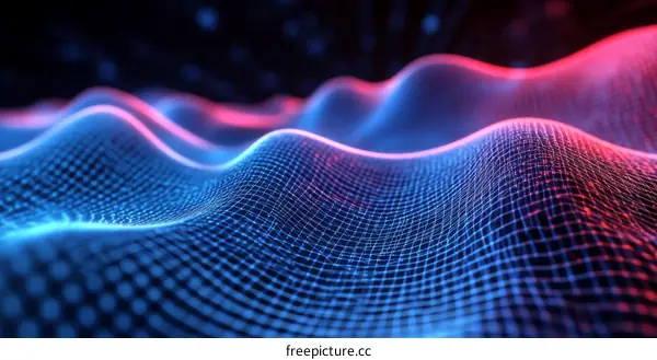 Abstract Waveform Digital Network Background Design
