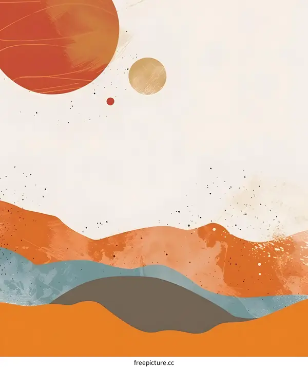 Abstract Landscape with Planets