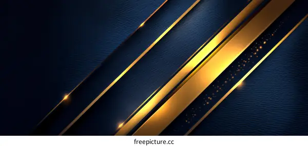 Abstract Dark Blue and Gold Gradient Background Design