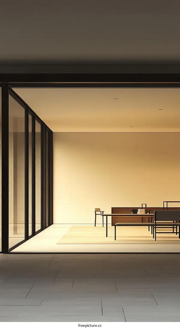 Modern Minimalist Japanese-style Dining Area