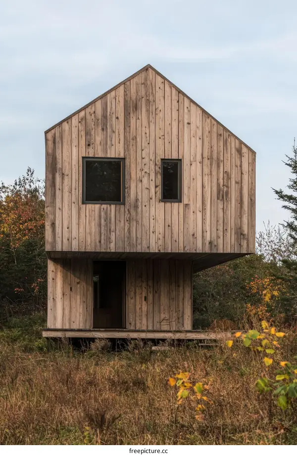 Modern Wooden Cabin in Natural Surroundings