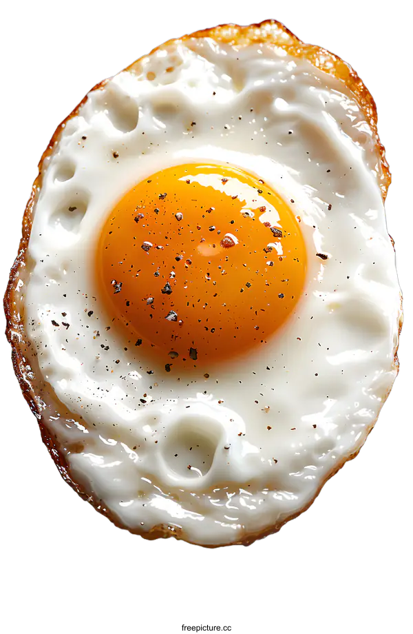 [Transparent Background PNG]Fried egg isolated on white background
