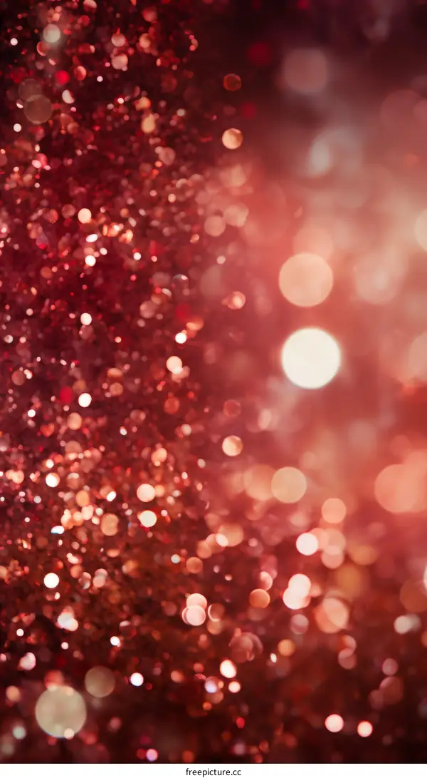Red glitter texture with shiny light
