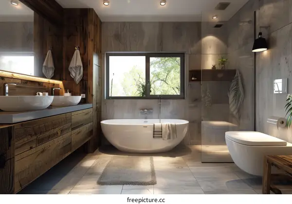 Modern Rustic Bathroom Interior Design