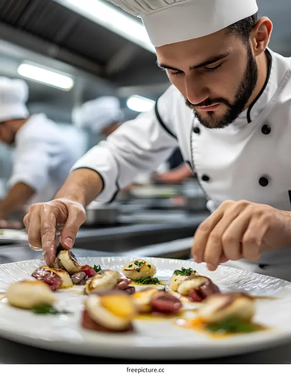 Chef Preparing Delicious Food in the Kitchen