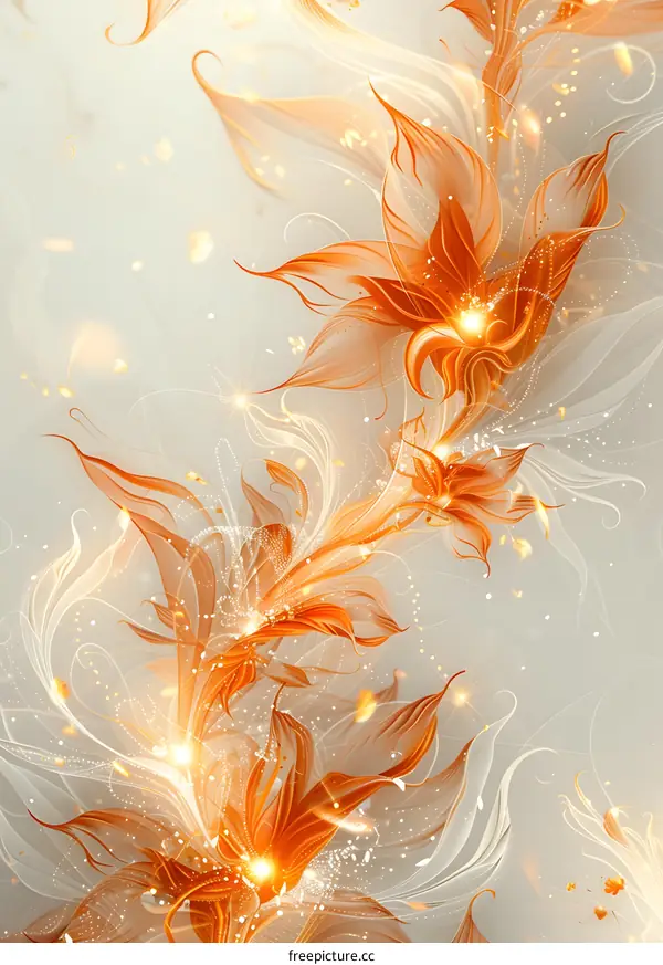 Glowing Orange Flowers