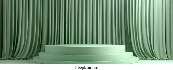 Minimalist Sage Green Stage Backdrop