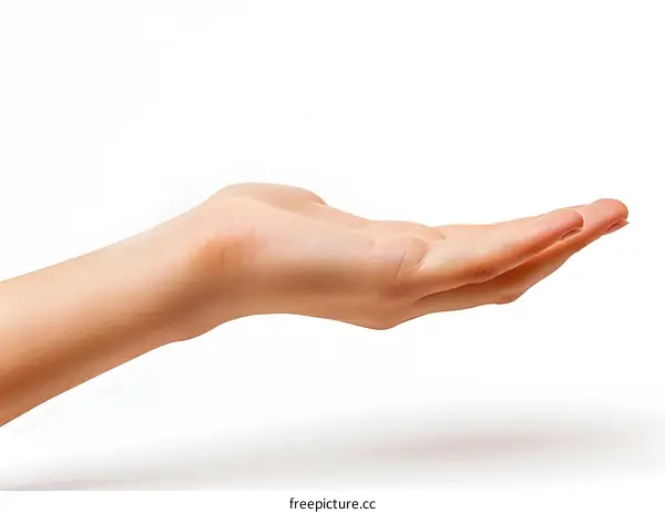 An open hand with the palm facing upwards