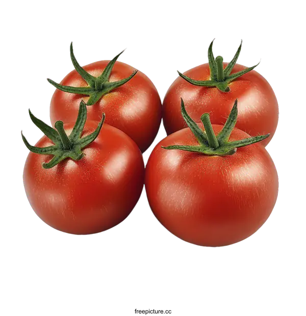 [Transparent Background PNG]Fresh and Ripe Tomatoes Close Up