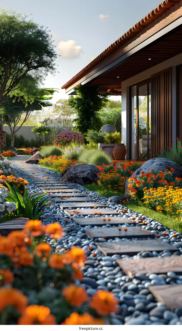 Garden landscape design renderings