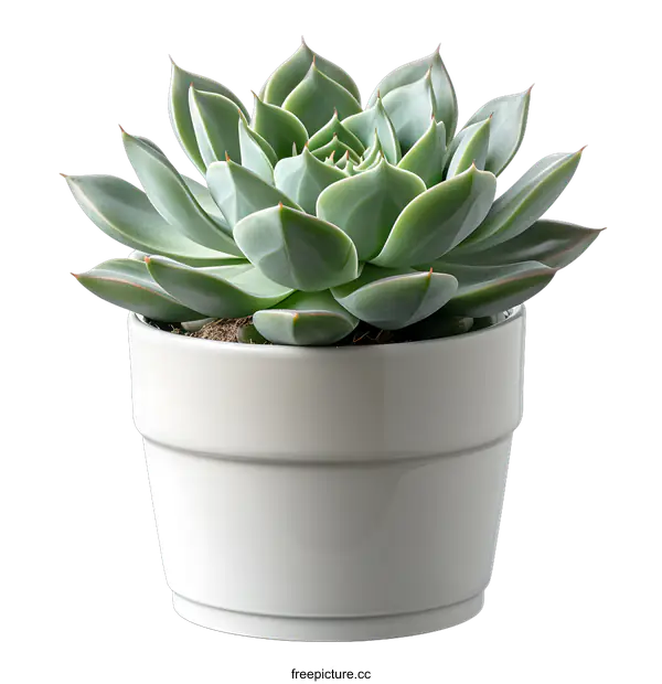 [Transparent Background PNG]Succulent plant in white ceramic pot
