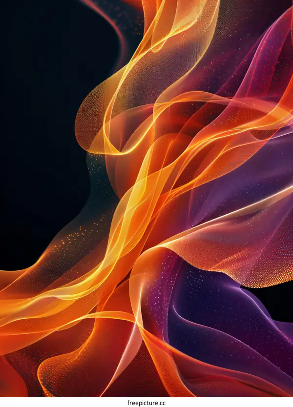 Abstract Colorful Flowing Lines Design