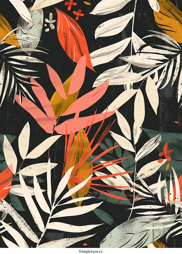 Abstract Tropical Leaf Pattern
