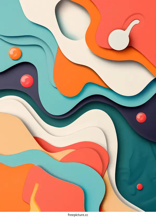 Abstract Colorful Paper Cut Background