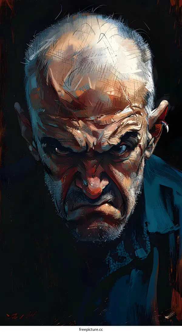 Portrait of an Angry Old Man
