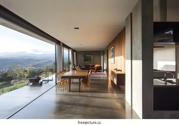 Modern Home Interior Design with Stunning Mountain View