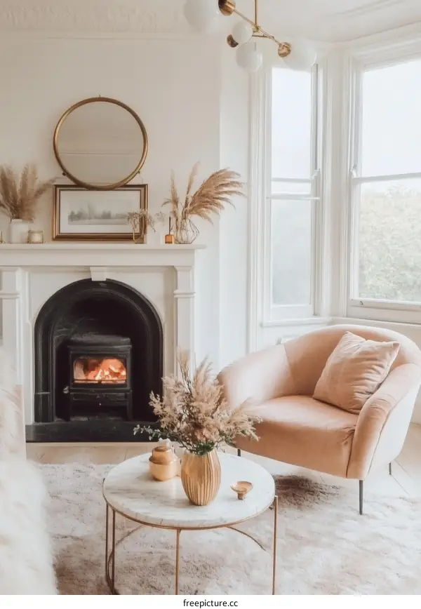 Cozy Living Room with Warm Neutral Tones
