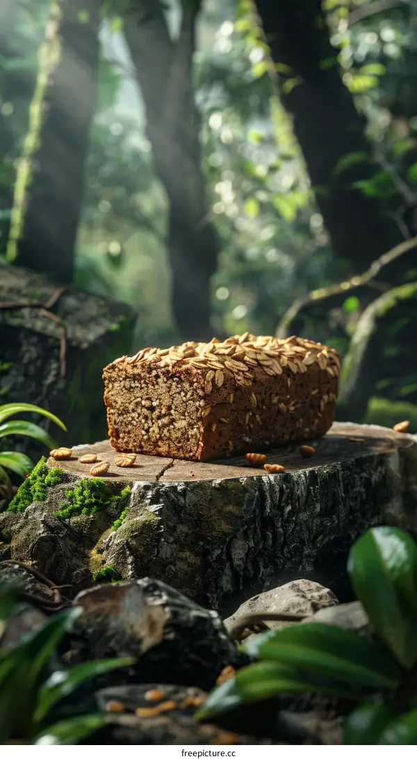 Loaf of bread in the mystical forest