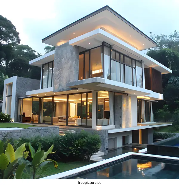Modern Architecture House With Swimming Pool