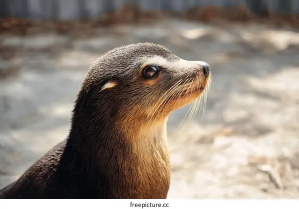 Close-up of a Harbor Seals Head