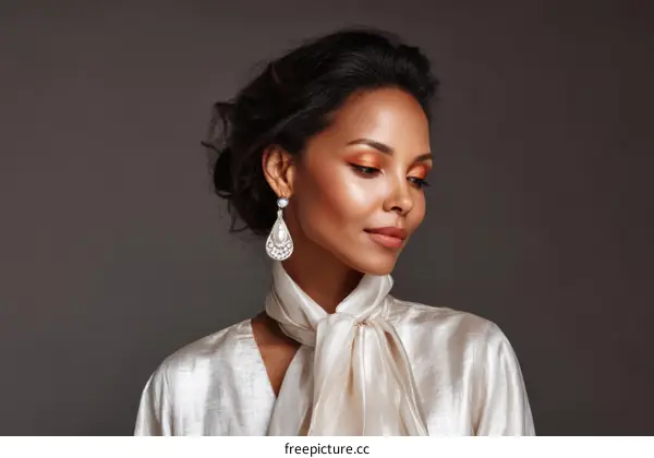 Elegant African Woman with Exquisite Jewelry