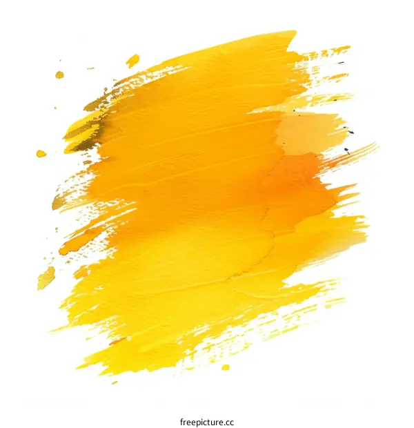 Bright yellow blob of acrylic paint