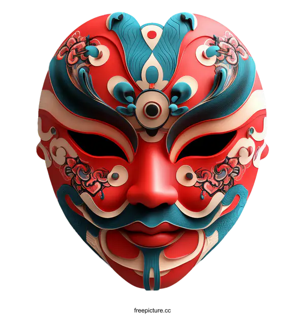 [Transparent Background PNG]Detailed Chinese Decorative Mask Design