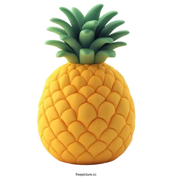 [Transparent Background PNG]Cute Cartoon Pineapple Illustration