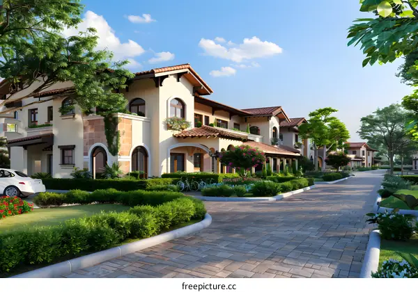 Luxury Mediterranean Style Homes With Green Landscaping