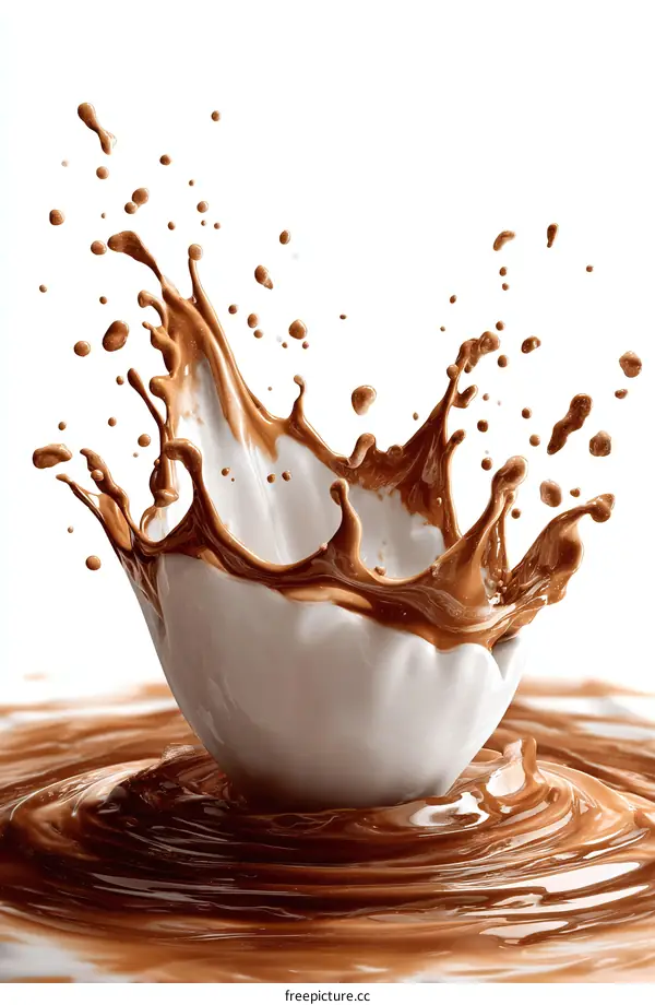 Chocolate Milk Splash Art Photography