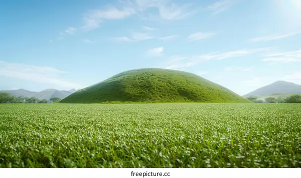 grassland hill nature green sky