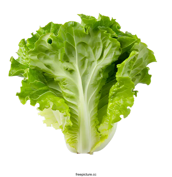 [Transparent Background PNG]Fresh Green Lettuce Isolated on White Background