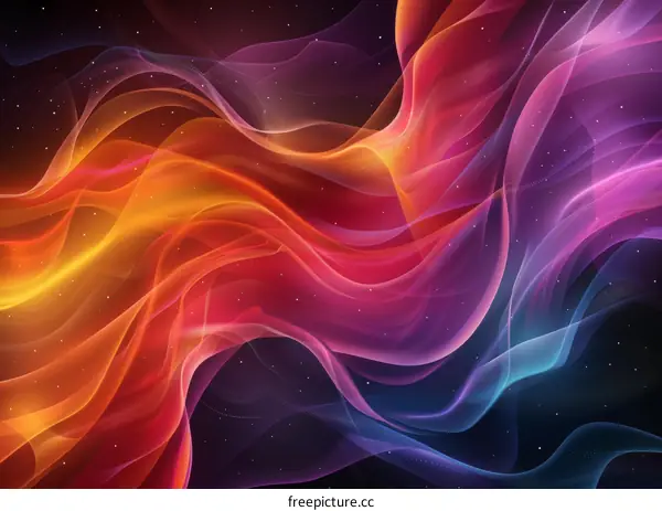 Abstract Colorful Flowing Lines