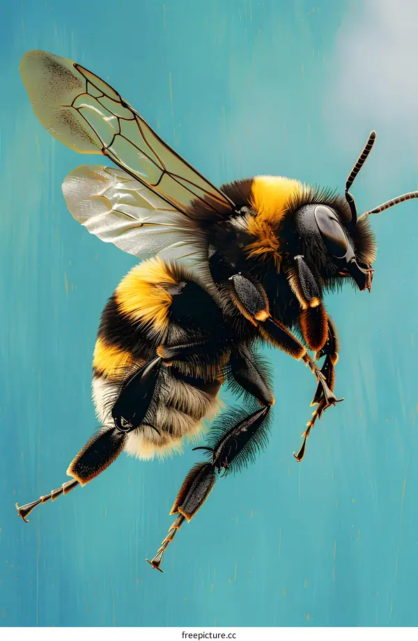 bumblebee in the air