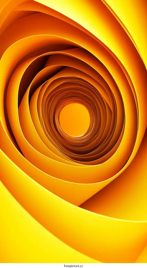 Abstract Geometric Orange Spiral Design