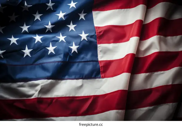Close up of the American flag