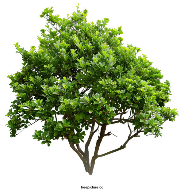 [Transparent Background PNG]Green Bush Tree Isolated On White Background