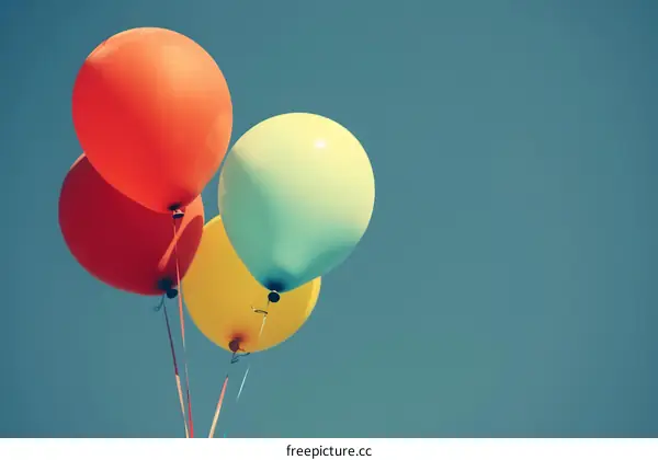 Colorful Balloons in the Sky