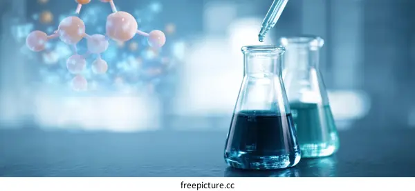 Science Laboratory Experiment with Beaker