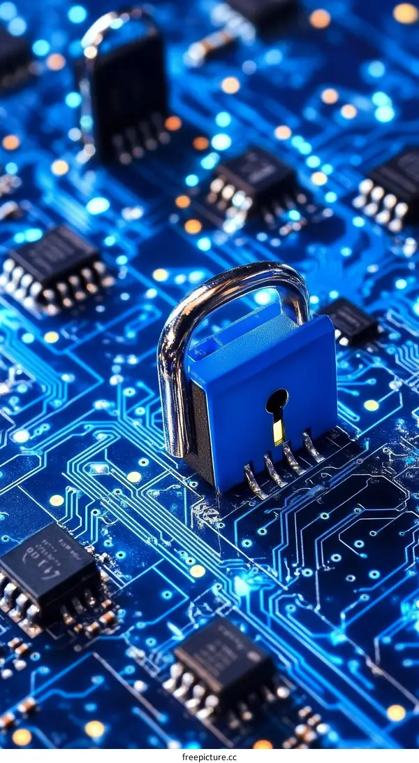 Circuit Board with a Lock: Cybersecurity