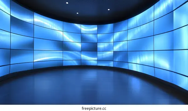 Curved Wall of Large Screens