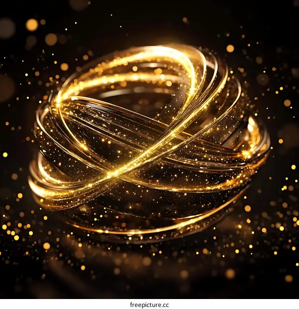 Abstract Golden Rings of Light